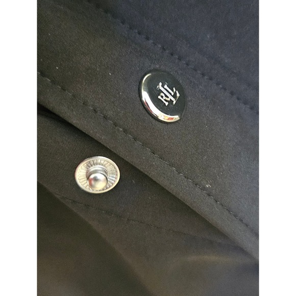 Black Ralph Lauren XS Full Zip and Button Winter Pea Coat NWOT - Picture 8 of 12